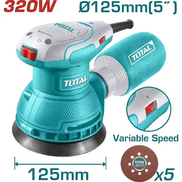 Lijadora Orbital 5" 320w Industrial Super Select Total