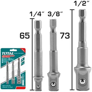 Juego De Adaptadores Para Copas De 1/4"-3/8"-1/2" 3pzs Total