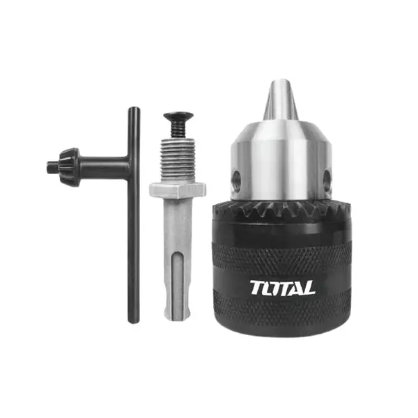 Mandril 1/2" + Llave + Adaptador Sds Plus Total