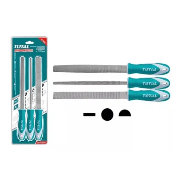Juego De Limas De Acero 8" - 3pzs Industrial Total