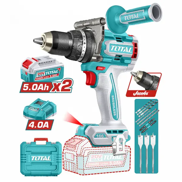 Taladro Inalámbrico 20v, 166nm Industrial Super Total