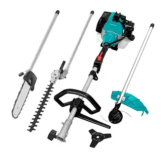 Guadaña Multifunción 1.7hp(52cc) + Cortasetos + Sierra Total